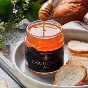 raw summer wildflowers, honey from Bulgaria