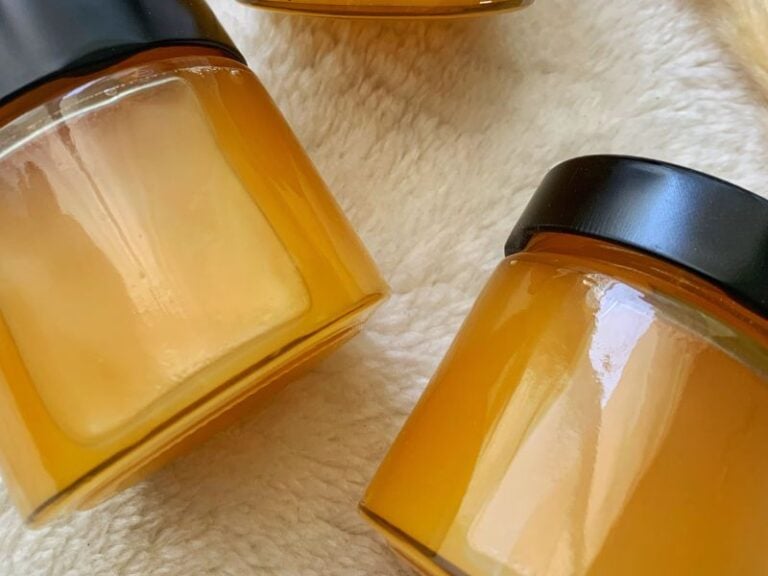 Close-up of raw honey showing unprocessed texture