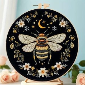 Bee Pattern Embroidery Kit, DIY, Cross Stitching